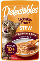 Hartz Delectables Stew Senior Lickable Cat Treat with Chicken &amp; Tuna - V... - £3.06 GBP+