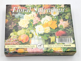 Floral Splendour Bouquet Playing Cards 2 Decks Collector from Austria Piatnik - $16.99
