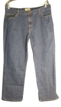 LL Bean Straight Fit Jeans High Rise Medium Wash Womens Size 16 Petite - $21.77