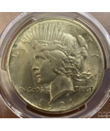 1921 $1 Silver Peace Dollar High Relief Graded by PCGS as UNC Details - ... - $680.82 CAD