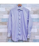 ETON Contemporary Spread Collar Dress Shirt Blue Purple Plaid Mens 15.5 39 - $69.29