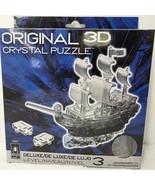 Original 3D Crystal Puzzle BE PUZZLED Pirate Ship With Sails - $10.09