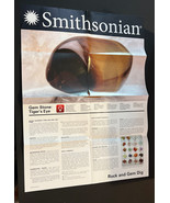 Smithsonian Poster - Gem Stone Tiger&#39;s Eye Approx 22X17&quot; - £5.30 GBP