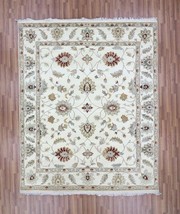 White (Ivory) 6.5 x8 ft HANDMADE Turkish Natural Dye Ziegler OUSHAK Area Rug - £737.43 GBP