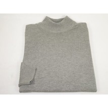 Men's Sweater Knit By BRANGO Turkey Mock Neck Cotton Blend 21050 Gray image 2