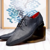 Pannuci Exotic Classic Dress Oxford Shoes Black image 9