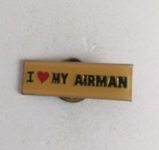 Vintage I Love My Airman Enamel Lapel Hat Pin - $8.88 CAD