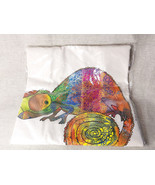 Chameleon Handscreen Print Canvas Tote Bag By Ilustris - $266.36 MXN