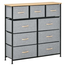 HOMCOM 9-Drawer Fabric Dresser Storage Chest Organizer for Bedroom - €98,03 EUR