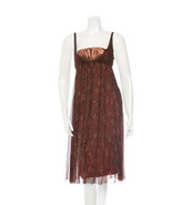 Burberry Silk Print Midi With Satin Trim Dress - $3,023.38 MXN