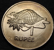 Seychelles Rupee, 1977 Edelstein UNC ~ Triton Muschel Gehäuse ~ Nur Jahr - £7.64 GBP