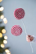 Set of 6 Iced Lollipop Spray Christmas Tree Ornaments Holiday Decor - $68.99