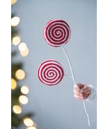 Set of 6 Iced Lollipop Spray Christmas Tree Ornaments Holiday Decor - $68.99