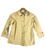 Lands End Trench Coat Kids Girls 5 6 Khaki Rain Jacket Beige Preppy Coastal - $926.81 MXN