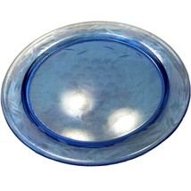 Depression Glass Blue Etched Grape cluster 9&quot; Plate - $19.99