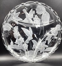 Vintage Hummingbird Divided Platter Paradise Garden Crystal Clear Studios  Japan - £18.09 GBP
