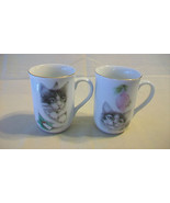 PAIR OF PORCELAIN COFFEE TEA MUGS, CHRISTMAS KITTENS from OTAGIRI, JONAH&#39;S - $38.00