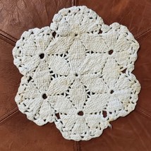 Vintage Handmade Doily White Round Crochet 9 Inch White - $13.10