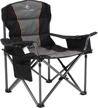 ALPHA CAMP Oversized Camping Folding Chair Heavy Duty Support 450 LBS Oversized - £69.19 GBP