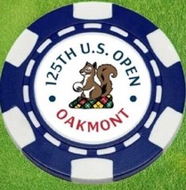 US Open 2025 Oakmont CC  Clay Poker Chip Blue Poker Chip - 3pc - $11.15