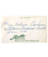 1980s Minott&#39;s Flowers Portland Maine Envelope Tag Empty Maine Med Cente... - $367.78 MXN