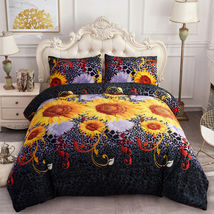 19 - King 3 Pieces Sherpa Blanket Borrego Comforter Set - £75.83 GBP
