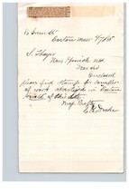 1885 Handwritten Letter W E Drake Boston MA Massachusetts Globe Newspaper Clip - £29.67 GBP