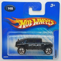 2004 Hot Wheels Humvee Police #148 Black Short Card - £3.79 GBP