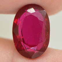 Oval Cut Ruby Gemstone Red Color Lab Created Loose 9.39 Carat SGL Certified - £463.59 GBP