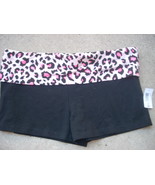 womens shorts no boundaries size medium 7-9 nwt black/leopard - $20.57 CAD