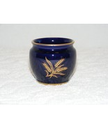 VINTAGE1948 LENOX DARK BLUE with GOLD INLAY WHEAT DESIGN CANDLE HOLDER B... - £47.17 GBP