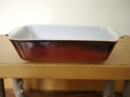 Vintage Anchor Hocking Fire King Ombre Brown Casserole Loaf Baking Dish ... - $29.99