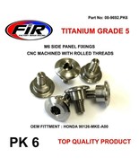 TITANIUM M6 SIDE PANEL SEAT RADIATOR RAD BOLTS PACK OF 6 HONDA CRF250 20... - $39.26