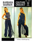 1960s Sleeveless Top and Trouser Pants with Fringe - Crochet (PDF 1527) - £2.93 GBP