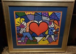 Romero Britto “Heart Kids” Framed And Matted, Signed - £199.03 GBP