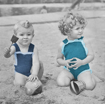 1930s Girls and Boys Bathing or Sunsuits 1940s - Knit pattern PDF 4518 - £2.99 GBP