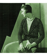 1930s Wide Lapel Polka Dot Sweater Coat, Skirt, Matching Purse - Vogue 1932 - £3.73 GBP