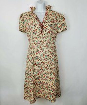 Vintage 70s Montgomery Wards Womens Dress Size 12 Floral with Tags - £67.29 GBP