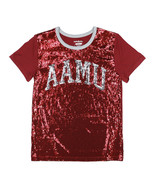 ALABAMA A&amp;M SEQUIN TEE UNIVERSITY SWEATSHIRT Maroon HBCU T-Shirt - €34,99 EUR