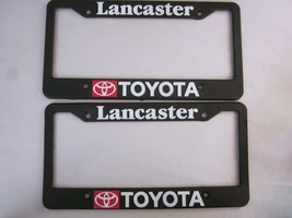Pair of 2X Toyota Lancaster License Plate Frame Dealership Plastic - £22.80 GBP