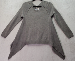 Moth Anthropologie Cashmere Sweater Womens XS Gray Knit Long Sleeve Round Neck - £25.37 GBP