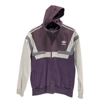 Sweatshirt Medium zip up hooded Adidas jacket purple mens  - £15.57 GBP