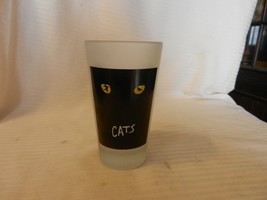 Cats Broadway Play Logo Beer Pint Glass Frosted with Logo 5.75&quot; tall - £22.76 GBP