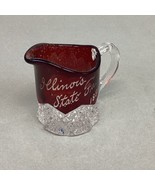 RUBY STAINED GLASS MINIATURE GLASS, TOOTHPICK  ILLINOIS STATE FAIR 1853-... - $16.19 CAD
