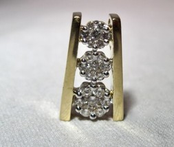 14K Yellow Gold Ladies Diamond Necklace Pendant .87 TCW K1338 - £702.72 GBP