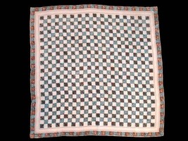  Baar  Beards Vintage Silk  Scarf 1950S Chessboard Print Japan - $22.72