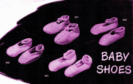 A Bundle of Baby Booties or Shoes with Strap (knit pattern PDF 9742) - $4.00