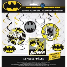 Batman Birthday Party Decorations Danglers Classic DC Comics Logo Pack of 12 NEW - $12.86