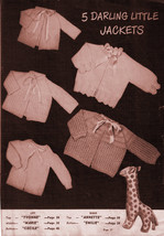 5 Baby Girl Jackets or Sweaters 5 in all: 5 Knit patterns (PDF 9717) - £4.49 GBP