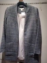 H&amp;M Ladies Women Multicoloured  Long sleeve Open Front Long Blazer Jacket Size 8 - £39.56 GBP